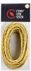 Gold cotton braided cable 3G1.50 - 10m