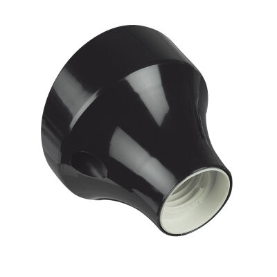 Support d'applique en plastique base courbée noire