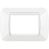 Living International - Placa integral de tecnopolímero blanco de 3 plazas