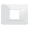Series 44 - Technopolymer 44 plate in white RAL9010 2-place plastic