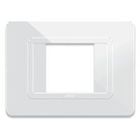 Series 44 - Technopolymer 44 plate in white RAL9010 2-place plastic