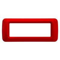 Système Gewiss GW22526 - Plaque 6 modules en rouge géranium