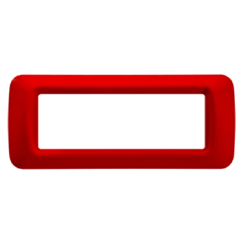 Gewiss GW22526 System - 6-module plate in geranium red