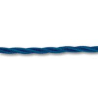 Câble tressé en soie bleue 3G1.00 - 50m