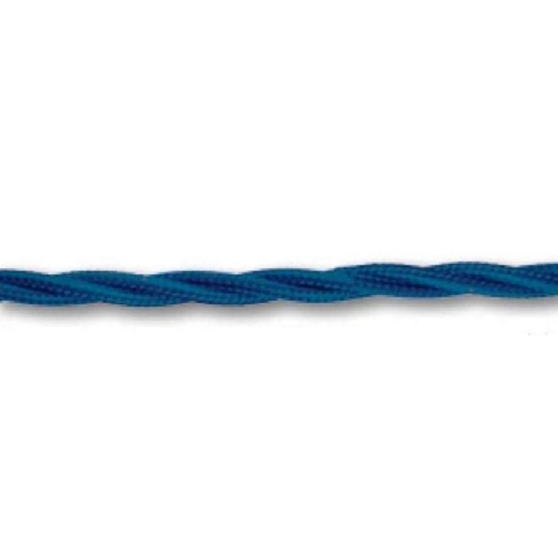 Blue silk braided cable 3G1.50 - 50m