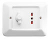 Delux - porcelain plate with white switch and bypass socket