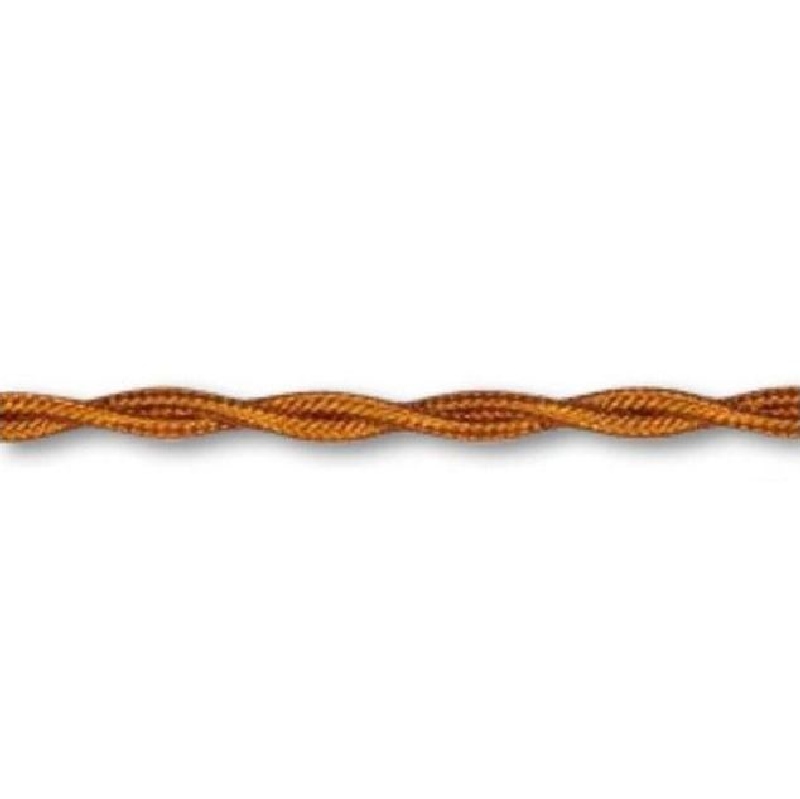 Bronze silk braided cable 2X0.50 - 100m