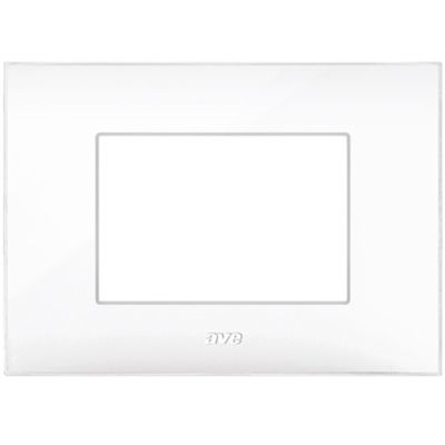 Series 44 - Young 44 plate in white 3-place technopolymer