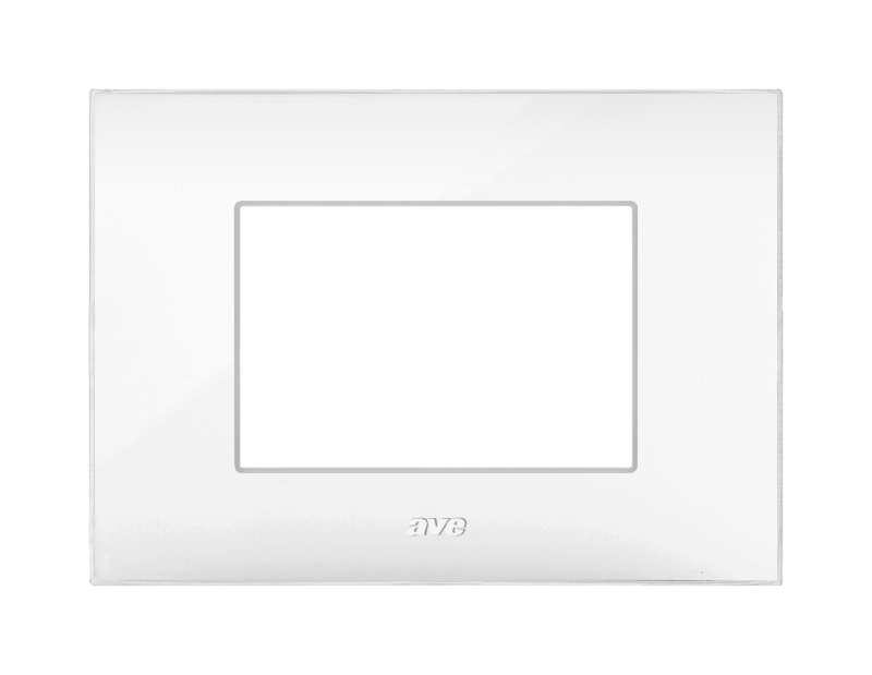 Series 44 - Young 44 plate in white 3-place technopolymer
