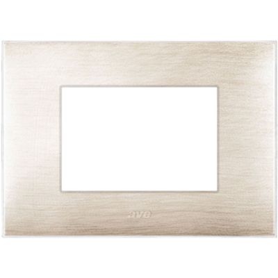 Serie 44 - Placa Young 44 en tecnopolímero beige cepillado 3D