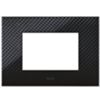 Series 44 - Young 44 plate in 3D dark carbon technopolymer