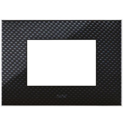 Series 44 - Young 44 plate in 3D dark carbon technopolymer