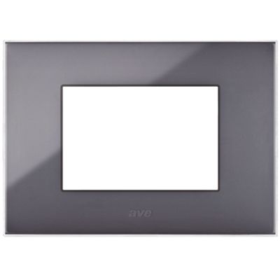 Serie 44 - placca Young 44 in tecnopolimero 3 posti cenere