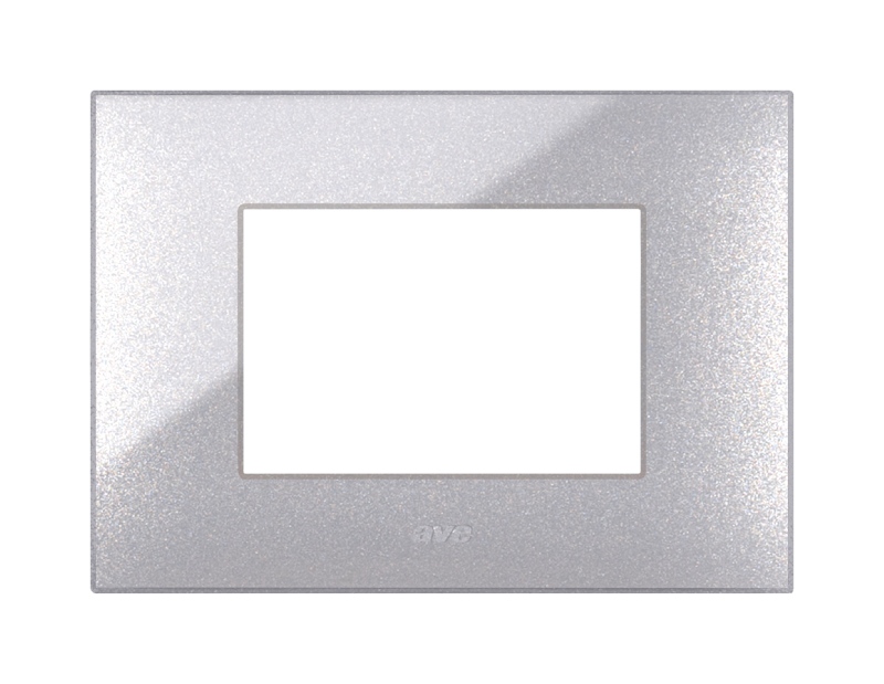 Series 44 - Young 44 plate in metallic gray 3-place technopolymer
