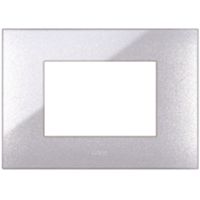 Serie 44 - Placa Young 44 en tecnopolímero de 3 plazas gris metalizado