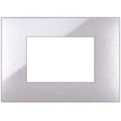 Series 44 - Young 44 plate in metallic gray 3-place technopolymer