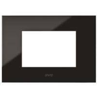 Serie 44 - Placa Young 44 en tecnopolímero de 3 plazas negro absoluto