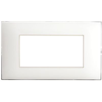 Series 44 - Young 44 plate in white 4-place technopolymer