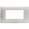 Serie 44 - placca Young 44 in tecnopolimero 4 posti bianco 3D