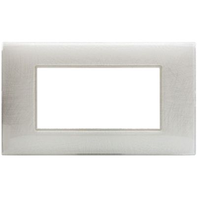 Serie 44 - Placa Young 44 en tecnopolímero 3D blanco de 4 plazas