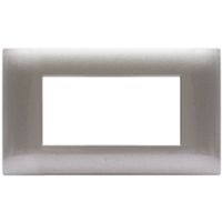 Serie 44 - placca Young 44 in tecnopolimero 4 posti grigio metalizzato
