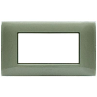 Serie 44 - placca Young 44 in tecnopolimero 4 posti salvia