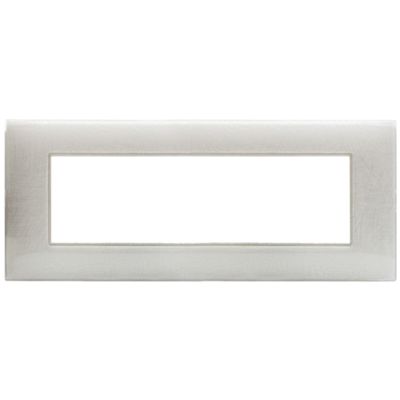 Serie 44 - placca Young 44 in tecnopolimero 7 posti bianco 3D