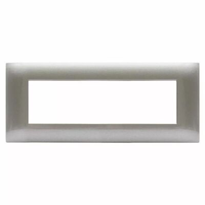 Series 44 - Young 44 plate in metallic gray technopolymer 7 places