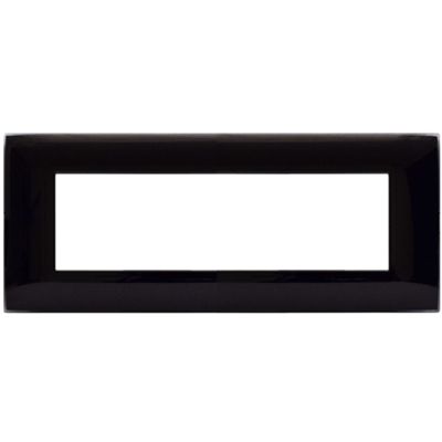 Serie 44 - Placa Young 44 en tecnopolímero de 7 plazas negro absoluto