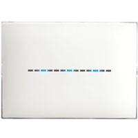 Serie 44 - Placa Young Touch en tecnopolímero blanco de 3 plazas