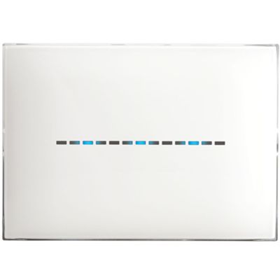 Series 44 - Young Touch plate in white 3-place technopolymer