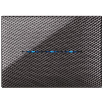 Series 44 - Young Touch 3-place dark carbon 3D technopolymer plate