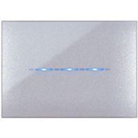 Serie 44 - placca Young Touch in tecnopolimero 3 posti grigio metalizzato
