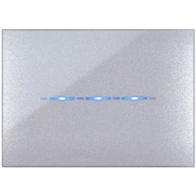 Series 44 - Young Touch 3-place metallic gray technopolymer plate