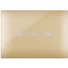 Serie 44 - placca Young Touch in tecnopolimero 3 posti oro