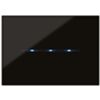 Series 44 - Young Touch plate in absolute black 3-place technopolymer