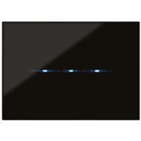 Serie 44 - placca Young Touch in tecnopolimero 3 posti nero assoluto
