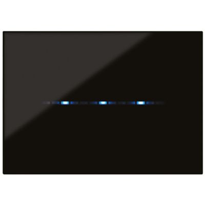 Serie 44 - placca Young Touch in tecnopolimero 3 posti nero assoluto