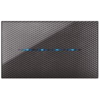 Serie 44 - placca Young Touch in tecnopolimero 4 posti carbon scuro 3D