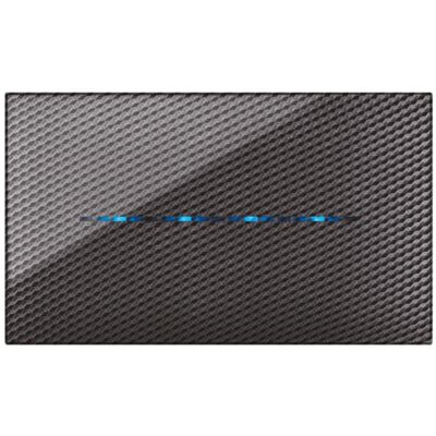 Series 44 - Young Touch 4-place dark carbon 3D technopolymer plate