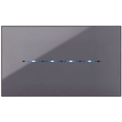Serie 44 - placca Young Touch in tecnopolimero 4 posti cenere