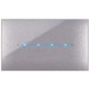 Series 44 - Young Touch 4-place metallic gray technopolymer plate