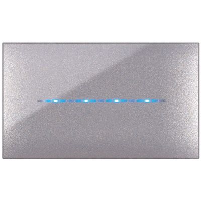 Series 44 - Young Touch 4-place metallic gray technopolymer plate