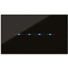 Series 44 - Young Touch plate in absolute black 4-place technopolymer