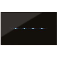 Serie 44 - placca Young Touch in tecnopolimero 4 posti nero assoluto