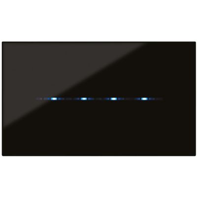 Series 44 - Young Touch plate in absolute black 4-place technopolymer