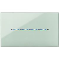 Serie 44 - placca Young Touch in tecnopolimero 4 posti salvia