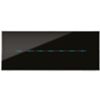 Series 44 - Young Touch plate in absolute black 7-place technopolymer