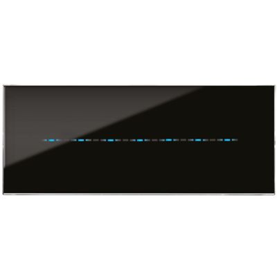 Serie 44 - placca Young Touch in tecnopolimero 7 posti nero assoluto