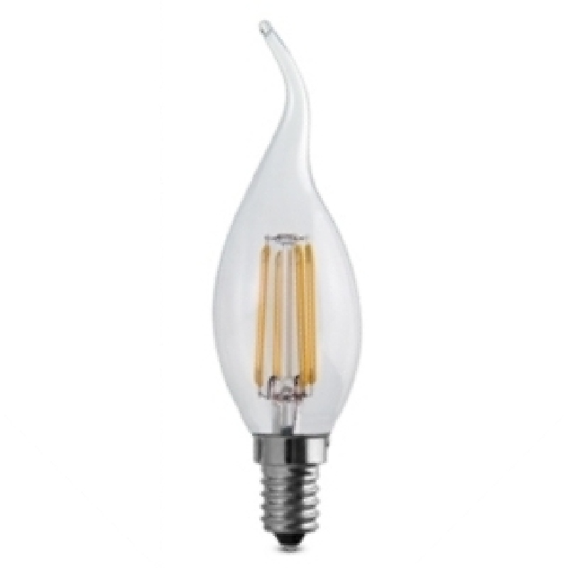 Transparent wind gust LED lamp E14 04W 230V 2700k Tecno Vintage